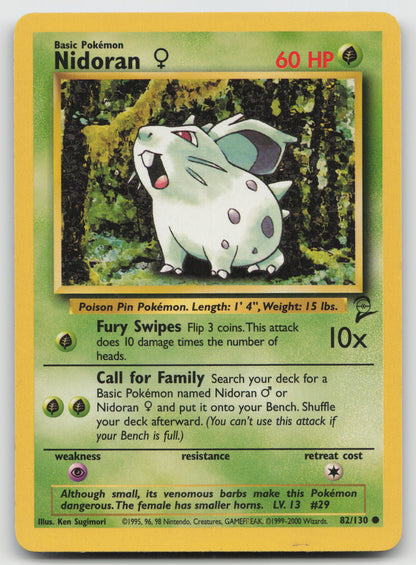 Nidoran F Common Base Set 2 082/130 LP