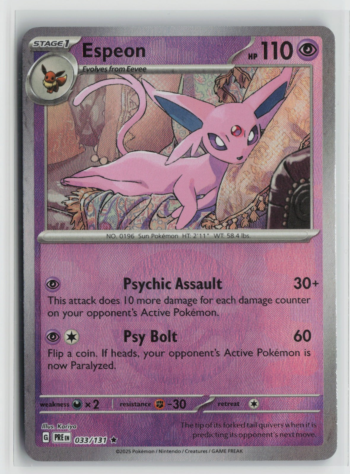 Espeon (Poke Ball Pattern) Rare Holo PRE 033/131 NM