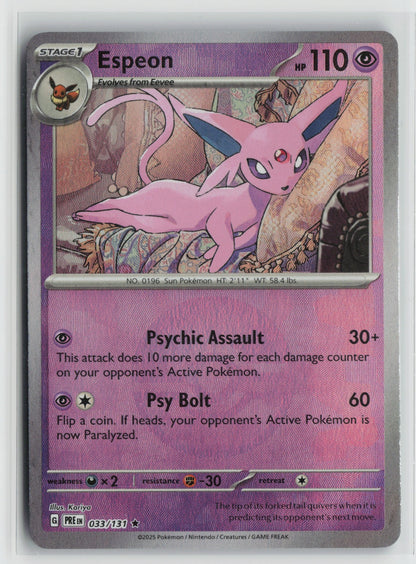 Espeon (Poke Ball Pattern) Rare Holo PRE 033/131 NM
