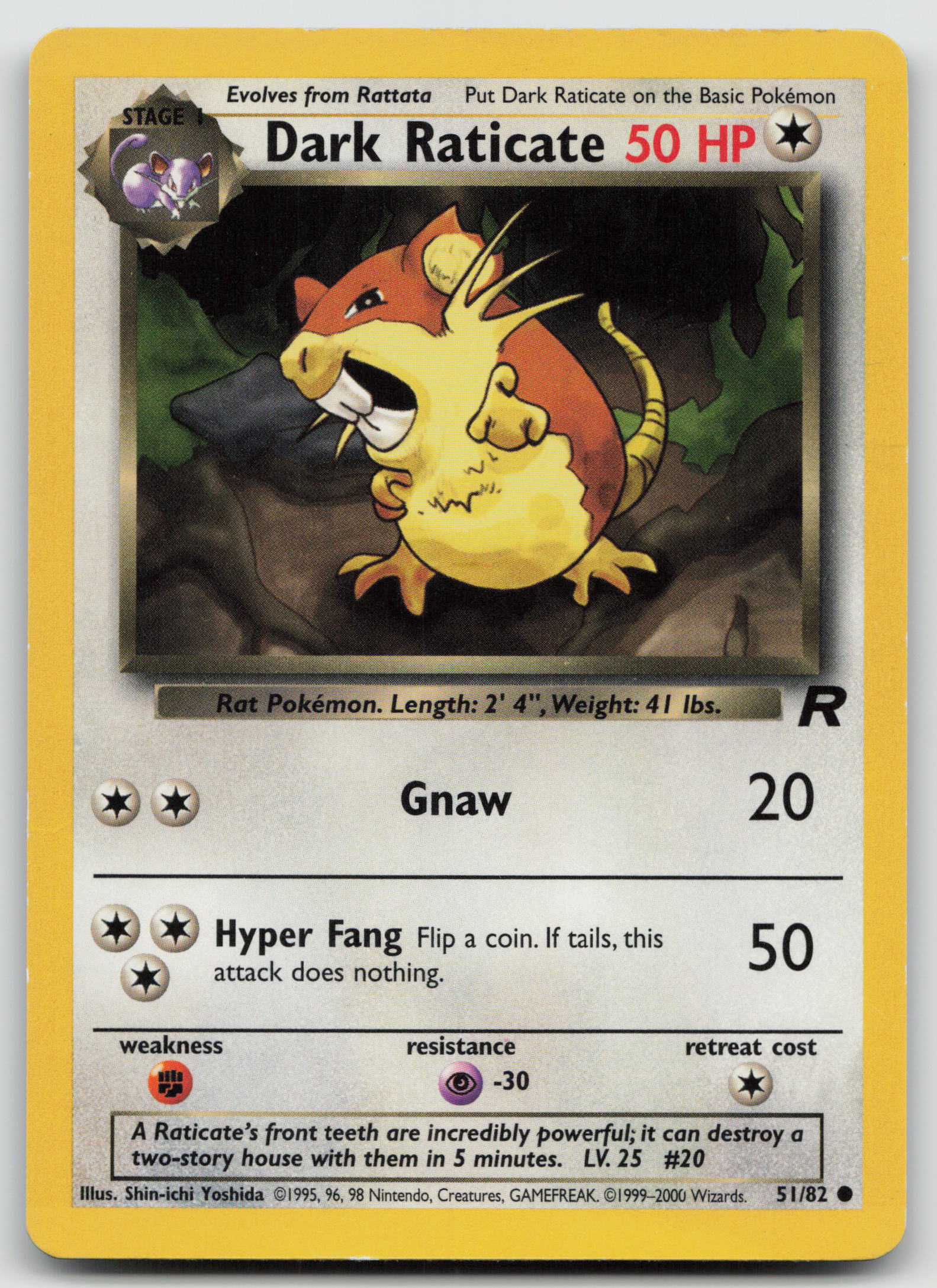 Dark Raticate Common Unlimited TR 51/82 MP