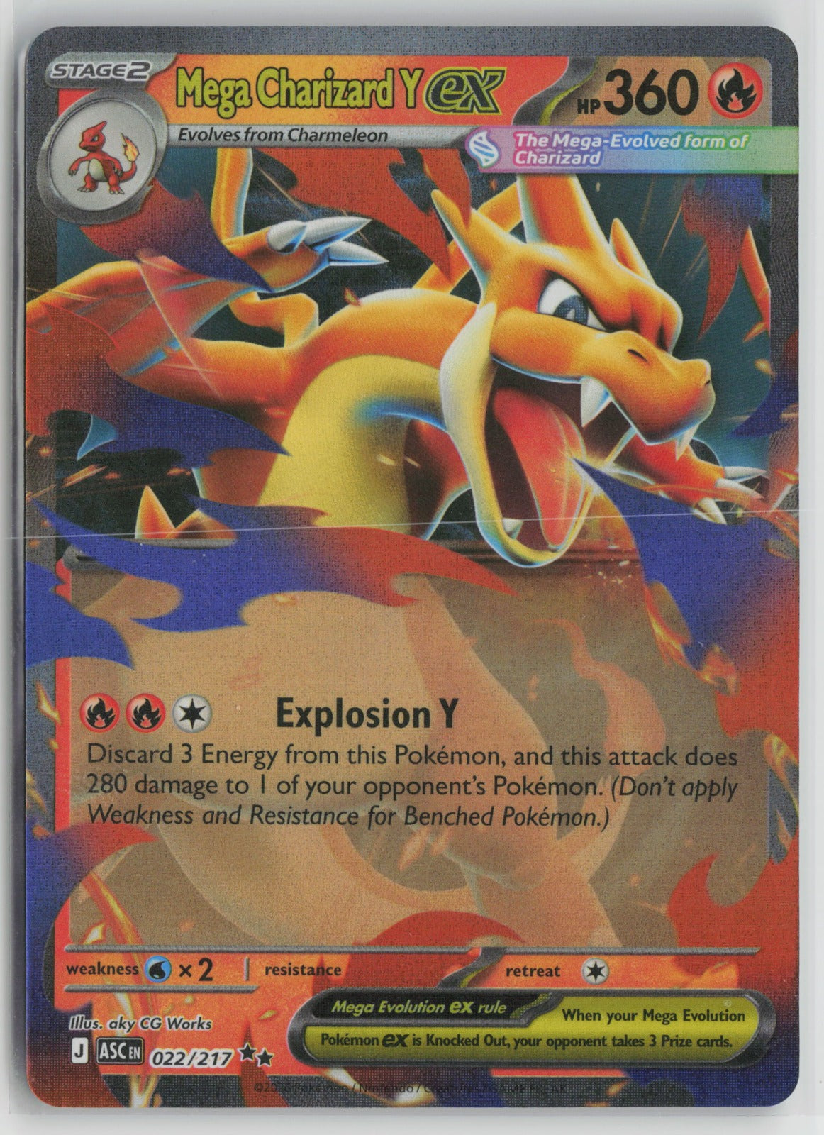 Mega Charizard Y ex - Double Rare Holo ASC 022/217 NM