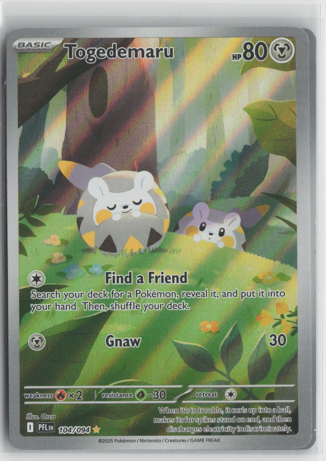 Togedemaru - Illustration Rare Holo PFL 104/094 NM