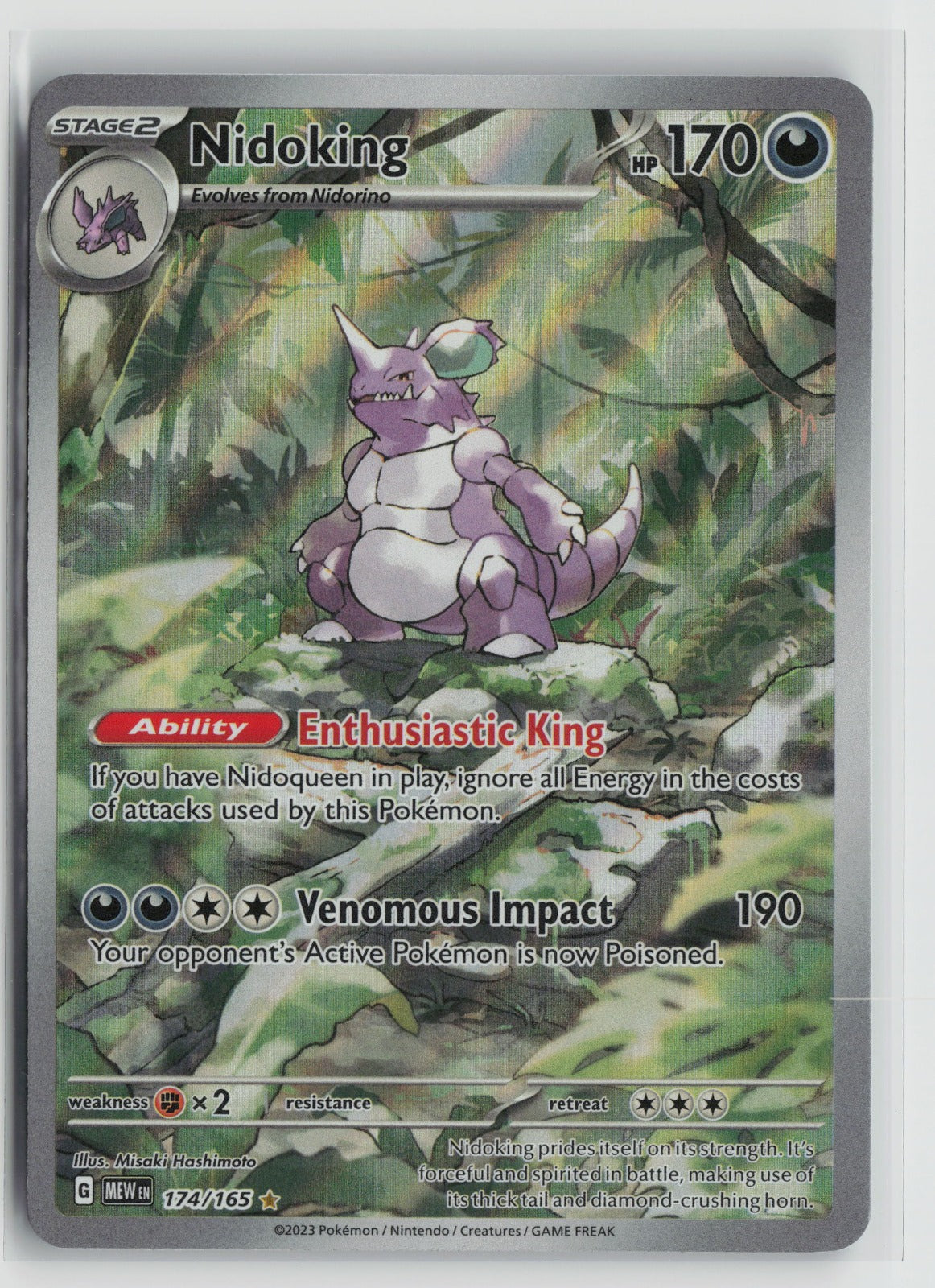 Nidoking - Illustration Rare Holo MEW 174/165 NM