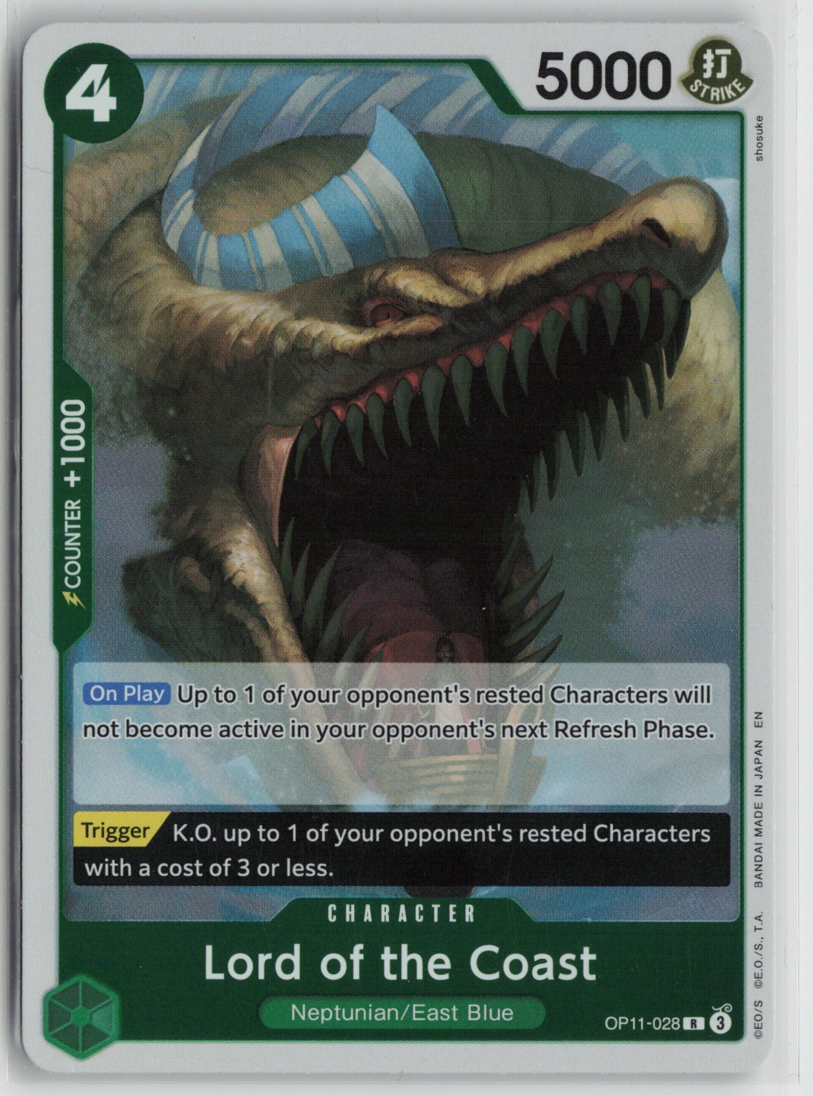 Lord of the Coast R Foil OP11 OP11-028 NM