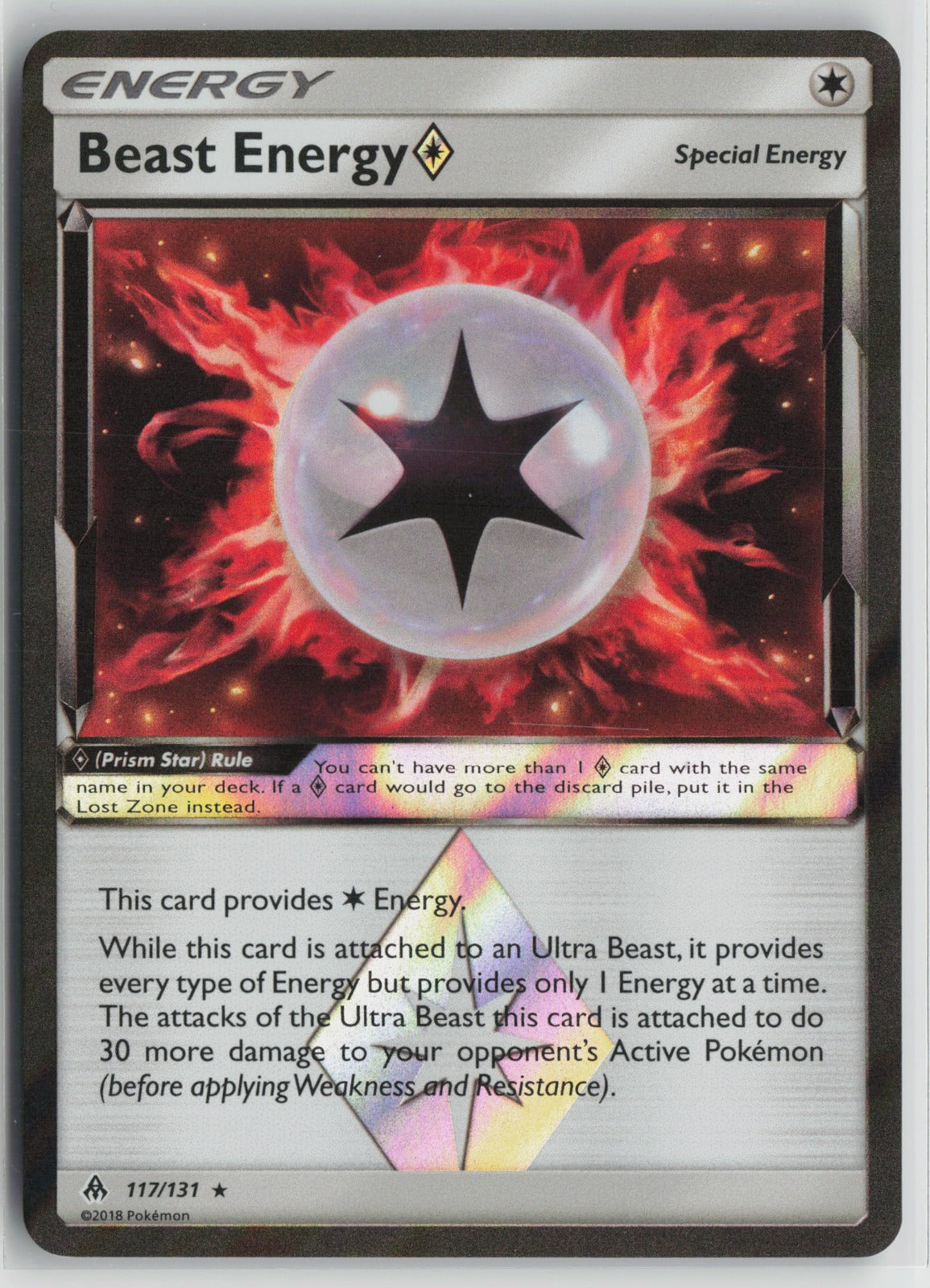 Beast Energy Prism Star Prism Rare Holo SM06 117/131 LP