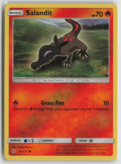 Salandit Common Reverse Holo SM10 30/214 NM