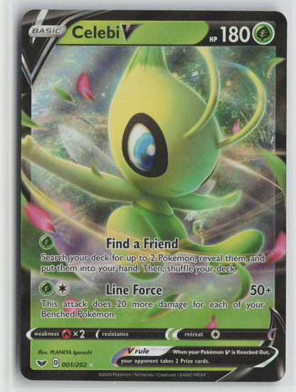 Celebi V Ultra Rare Holo SWSH01 001/202 NM