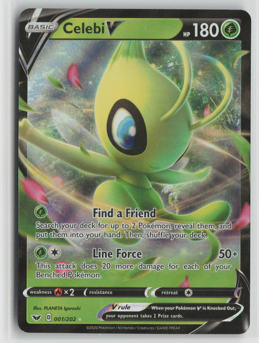 Celebi V Ultra Rare Holo SWSH01 001/202 NM