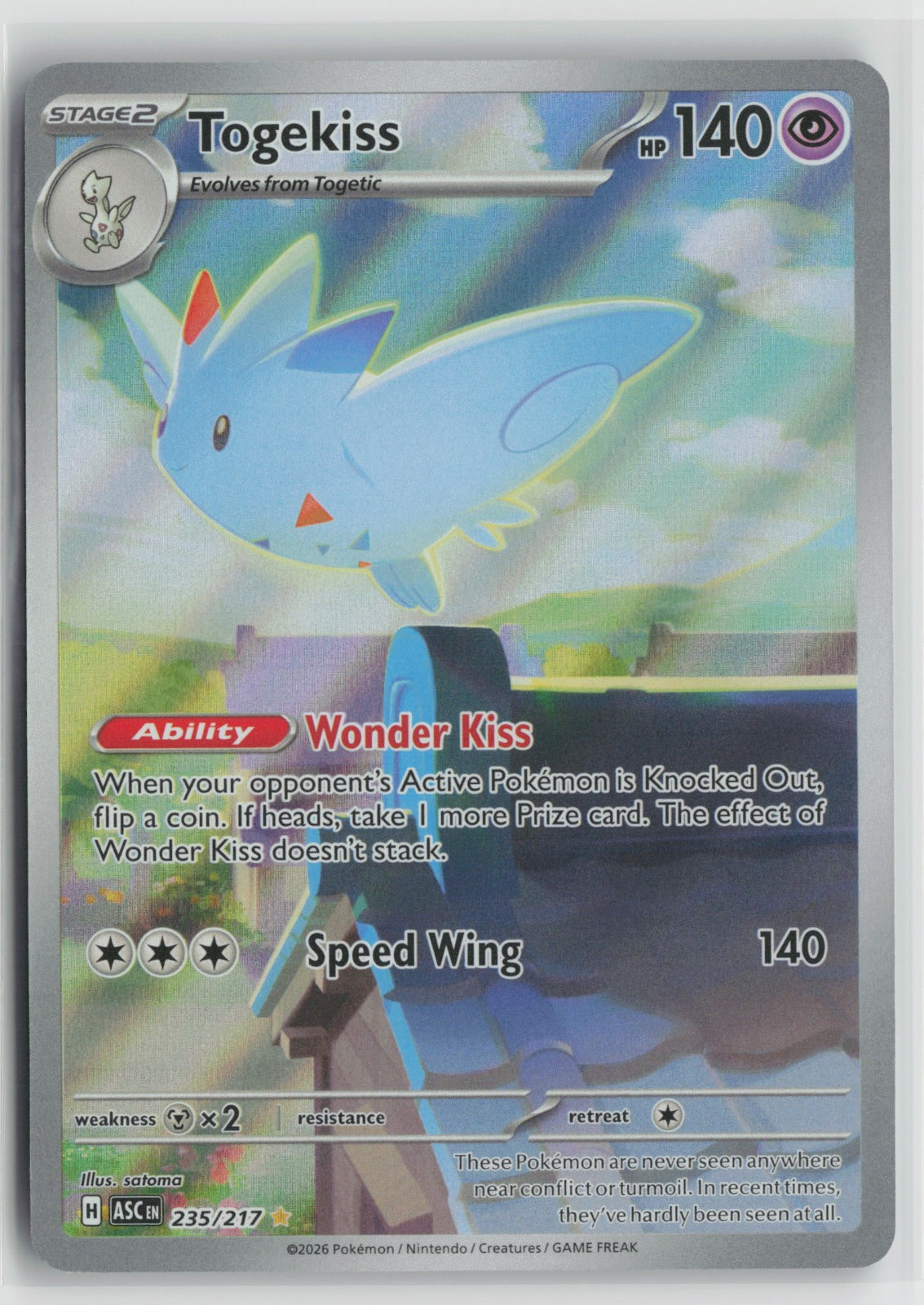 Togekiss Illustration Rare Holo ASC 235/217 NM