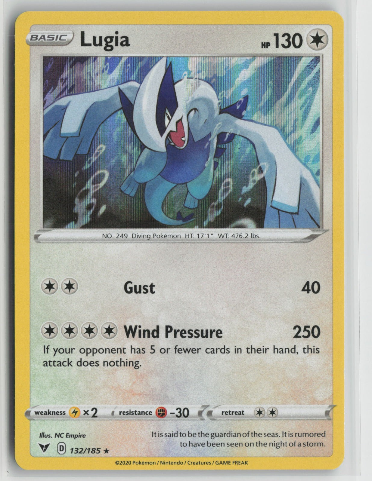 Lugia Holo Rare SWSH04 132/185 NM