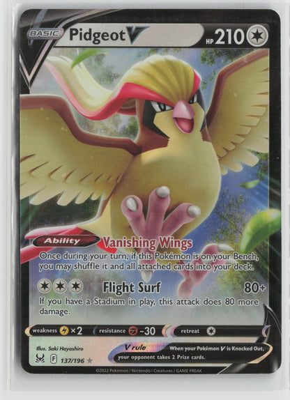 Pidgeot V Ultra Rare Holo SWSH11 137/196 NM
