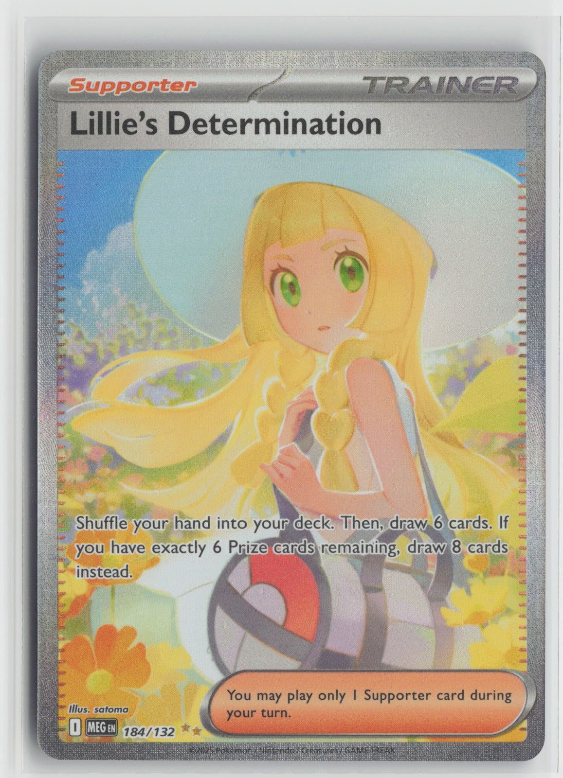 Lillie's Determination Special Illustration Rare Holo MEG 184/132 NM