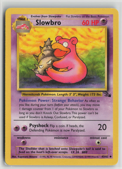 Slowbro Uncommon Unlimited FO 43/62 LP