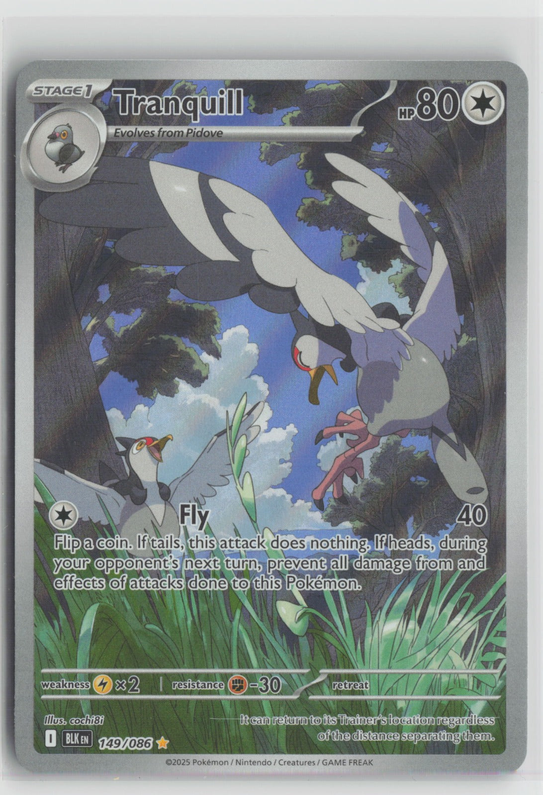 Tranquill - Illustration Rare Holo BLK 149/086 NM
