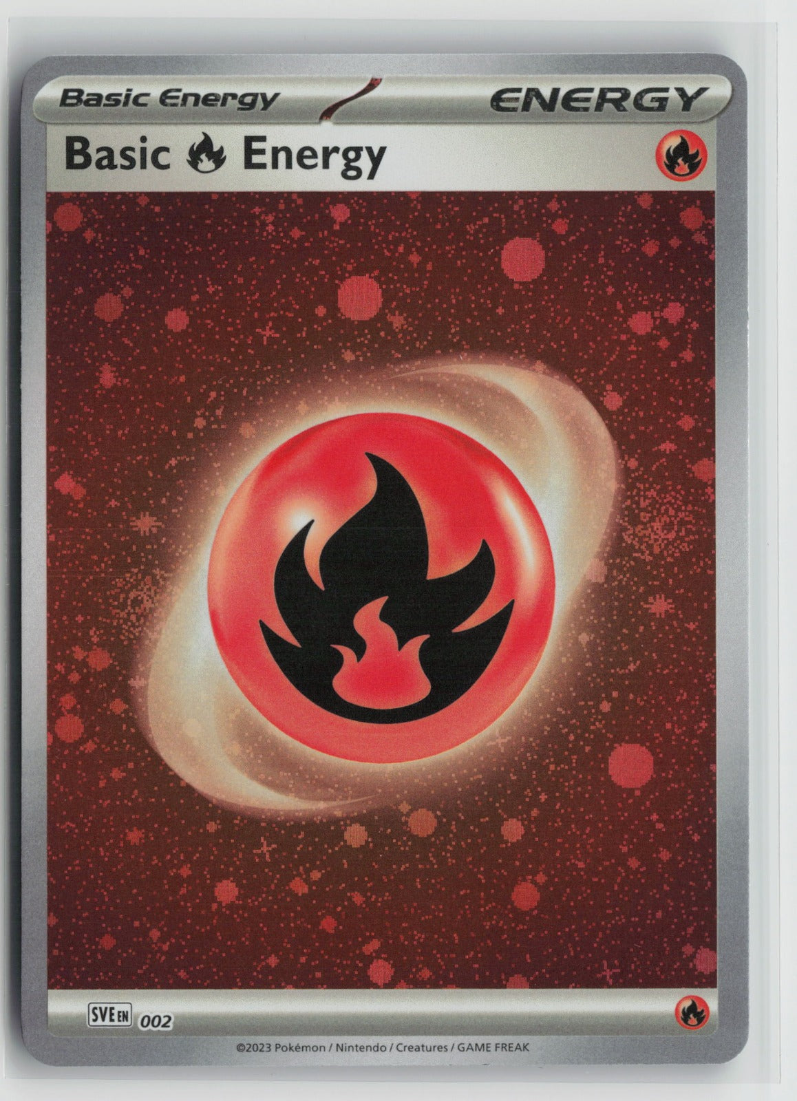 Basic Fire Energy (Cosmos Holo) - 2 Swirls Common Holo SVE 002 NM