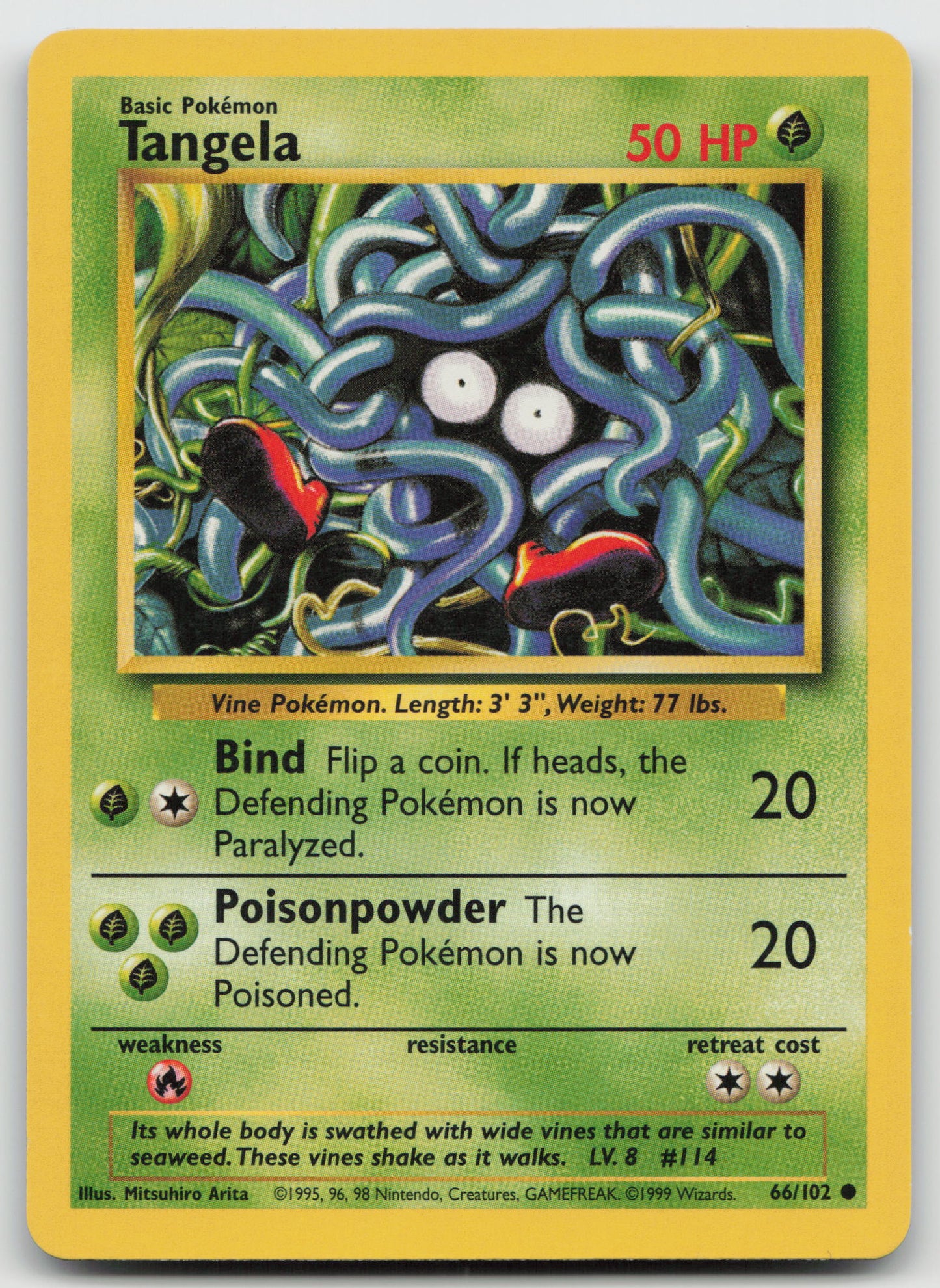 Tangela Common Base Set 066/102 LP