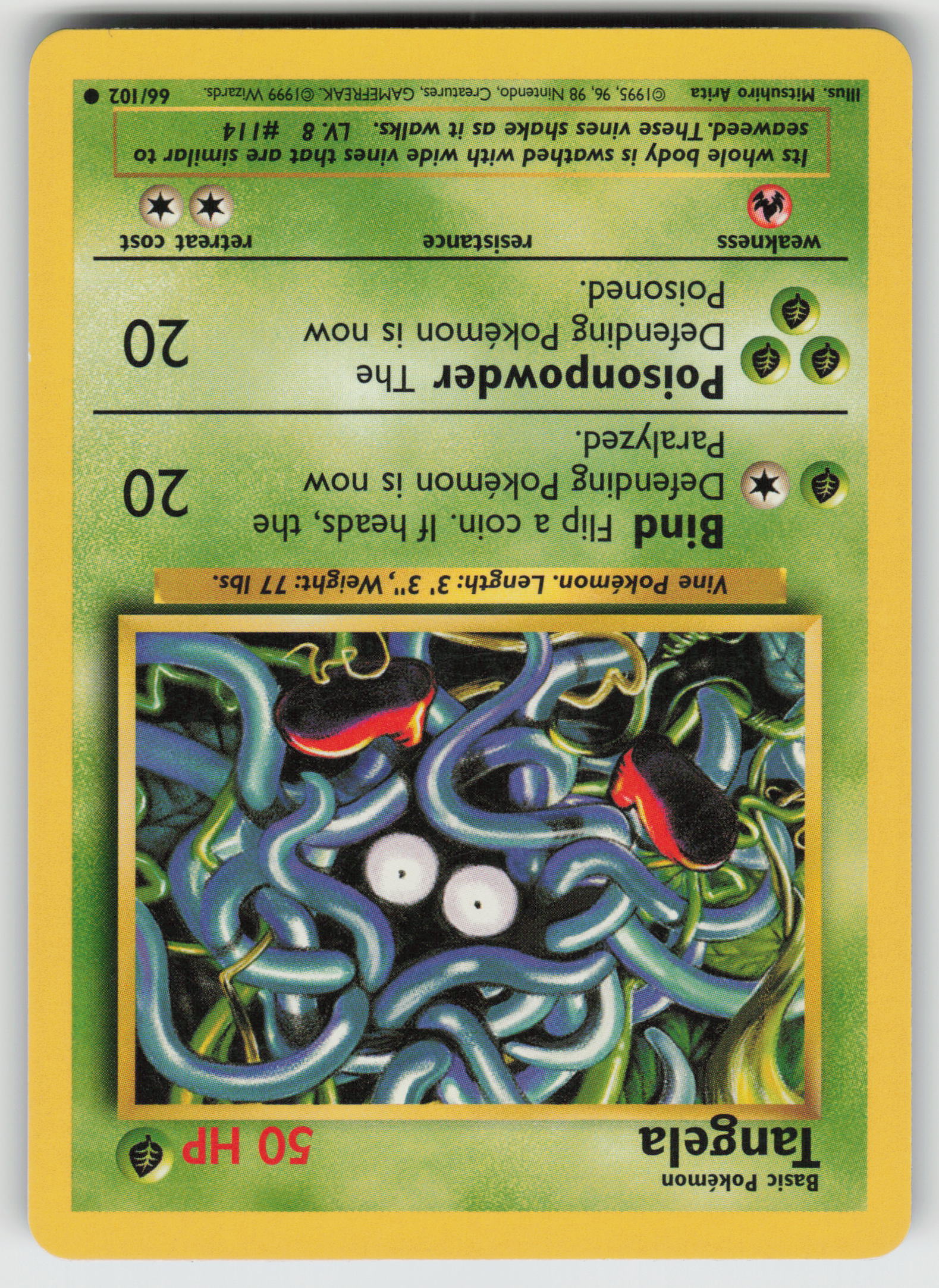 Tangela Common Base Set 066/102 LP