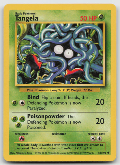 Tangela Common Base Set 066/102 LP