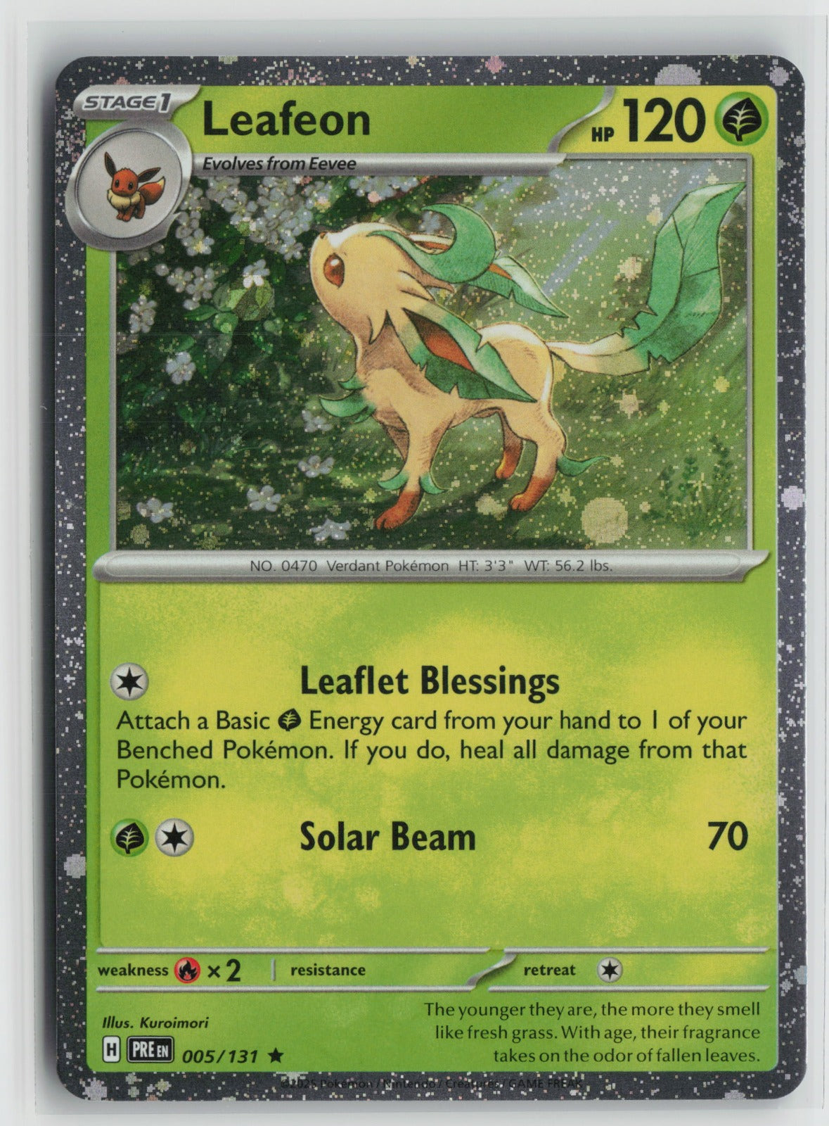 Leafeon - (Cosmos Holo) Rare Holo MCAP 005/131 NM