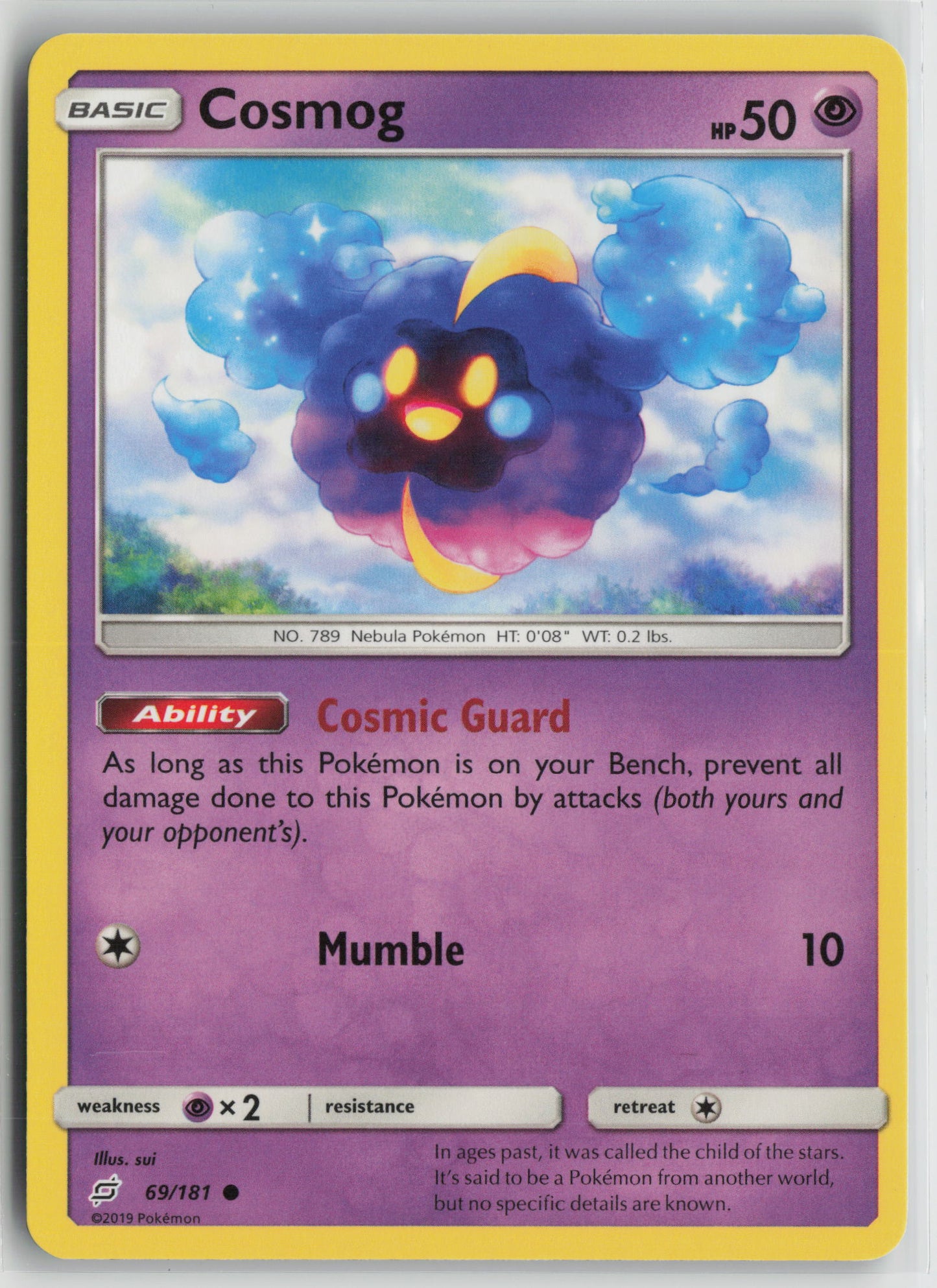 Cosmog Common SM - Team Up 69/181 NM