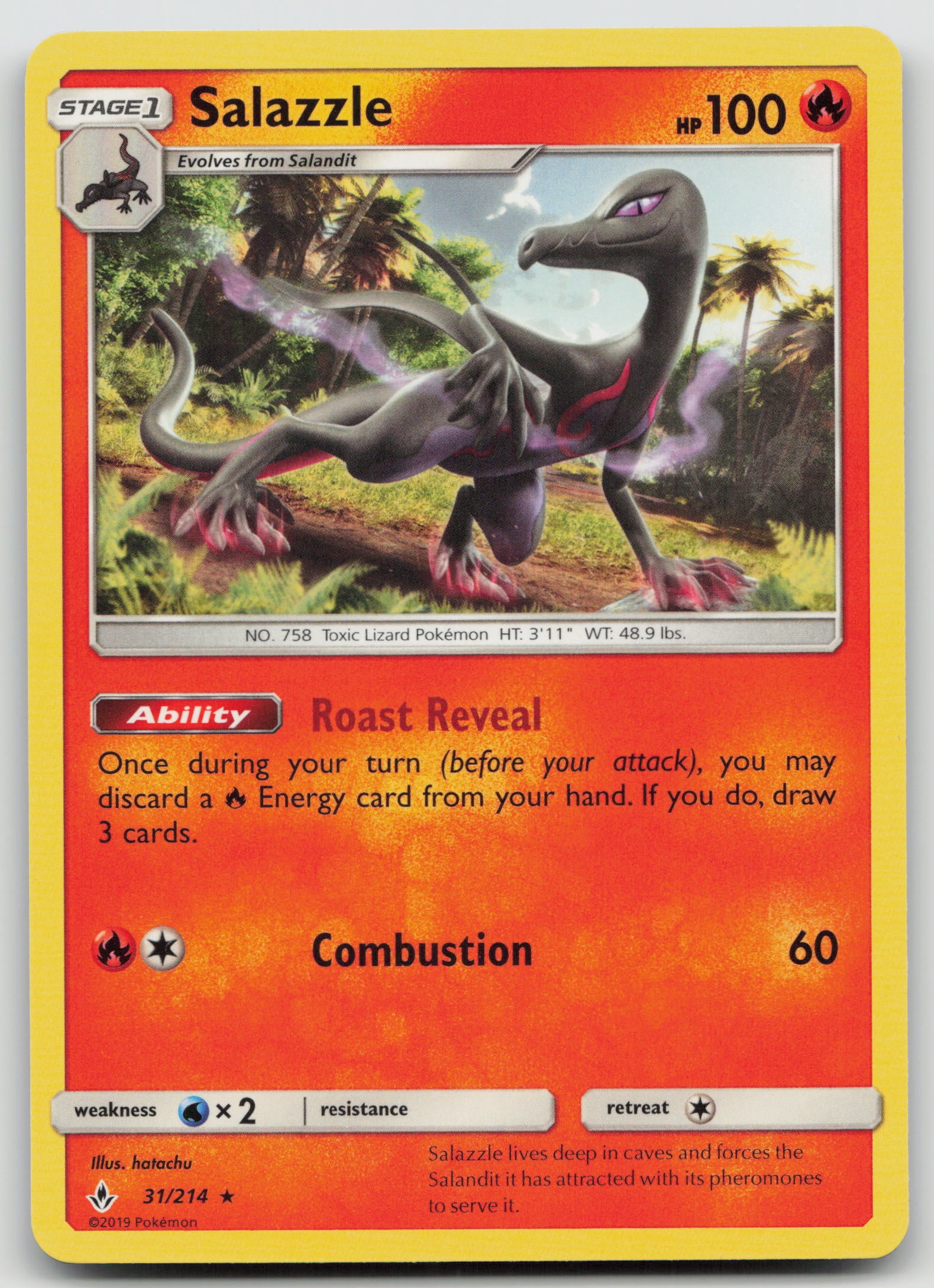 Salazzle Rare Normal SM10 31/214 NM