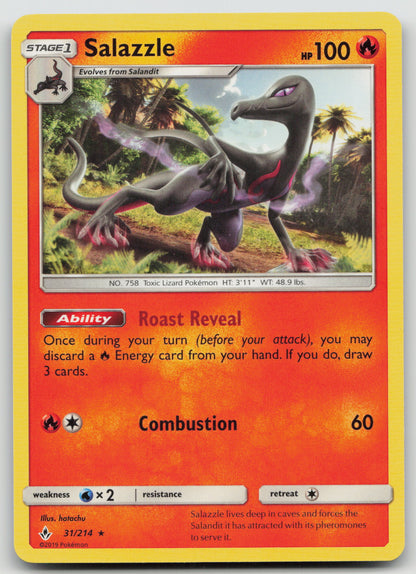 Salazzle Rare Normal SM10 31/214 NM