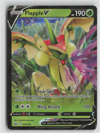 Flapple V Ultra Rare Holo SWSH05 018/163 NM