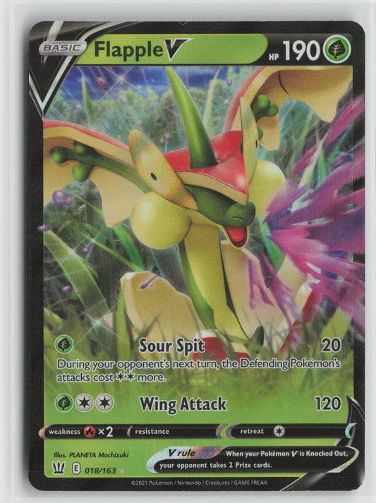 Flapple V Ultra Rare Holo SWSH05 018/163 NM