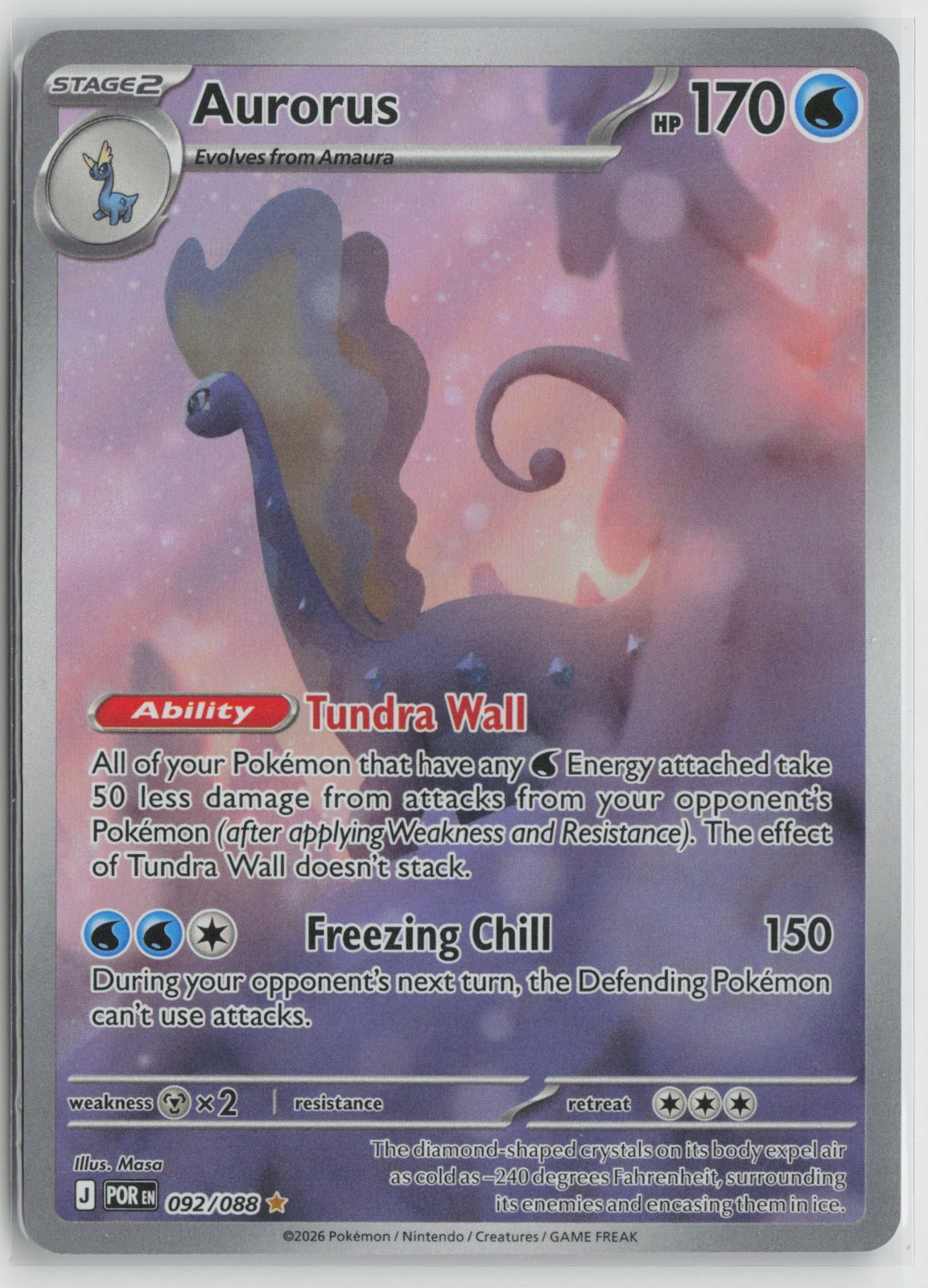 Aurorus - Illustration Rare Holo POR 092/088 NM