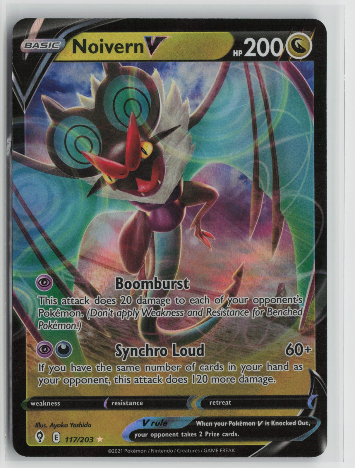 Noivern V Ultra Rare Holo SWSH07 117/203 NM