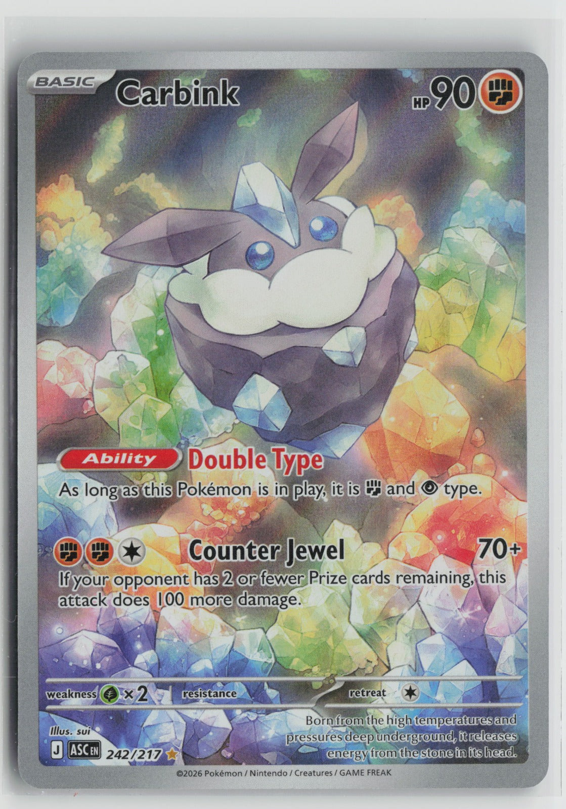 Carbink - Illustration Rare Holo ASC 242/217 NM