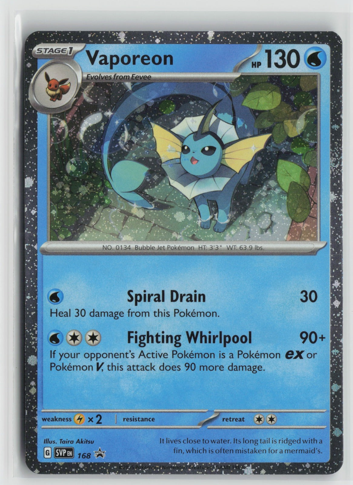 Vaporeon Cosmos Holo Promo Holo SVP 168 NM