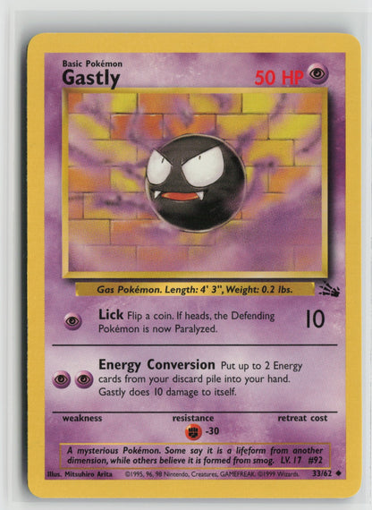 Gastly Uncommon Unlimited FO 33/62 NM