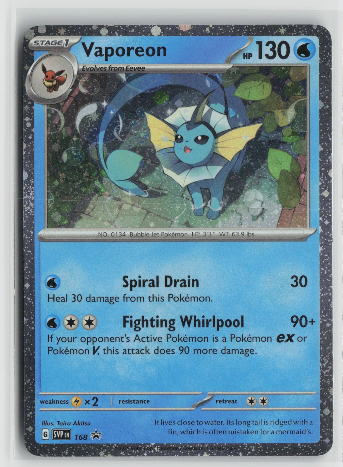 Vaporeon (Cosmos Holo) Promo Holo SVP 168 NM