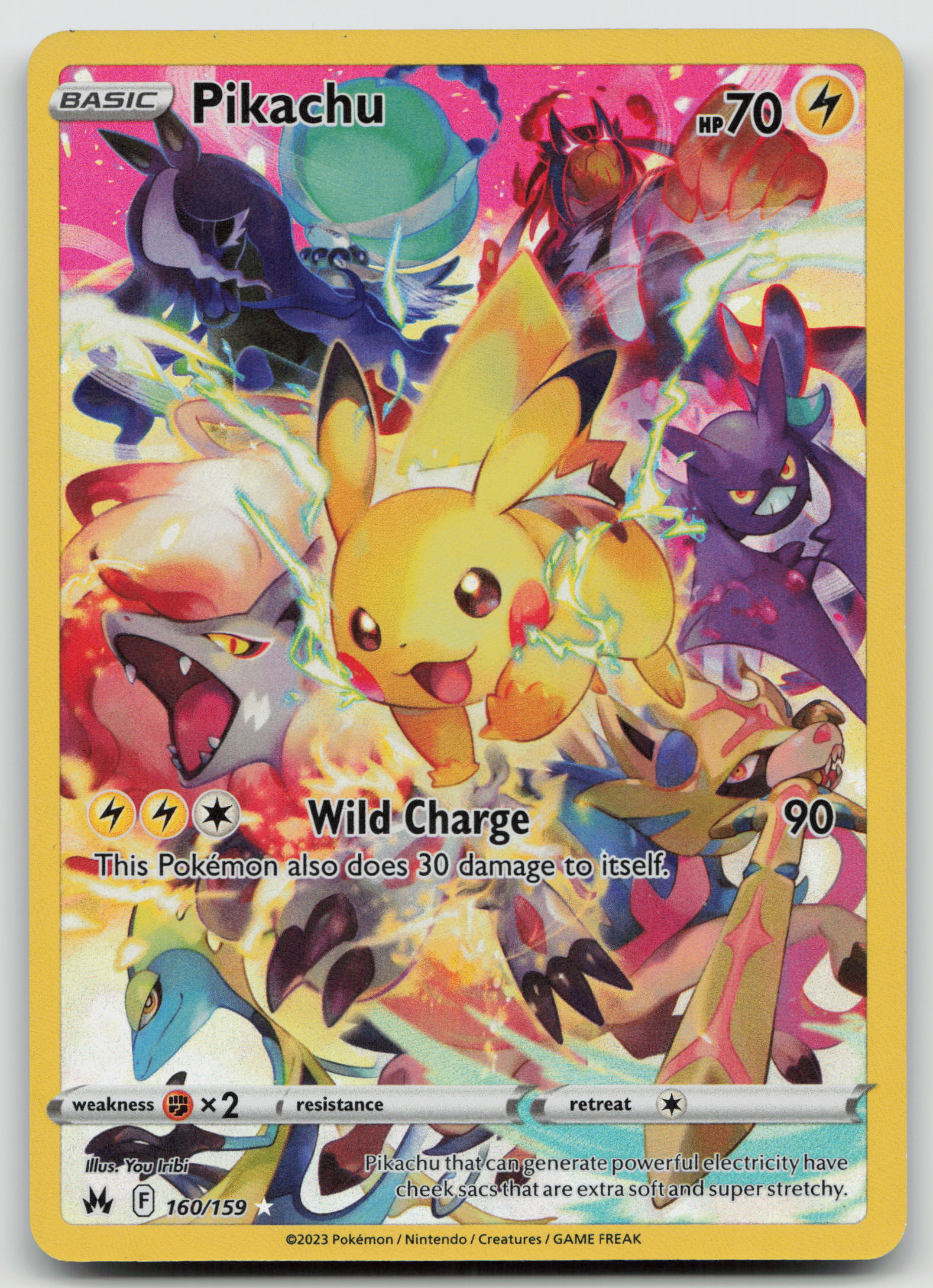 Pikachu (Secret) Secret Rare Holofoil CRZ 160/159 NM