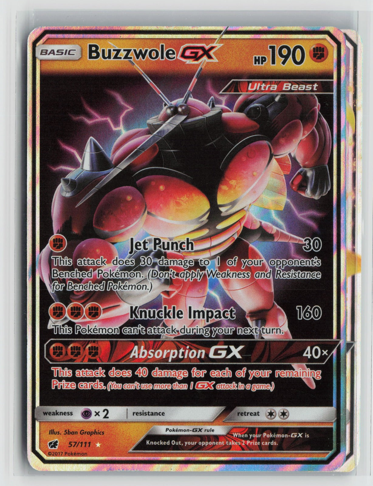 Buzzwole GX Ultra Rare Holo SM04 57/111 NM