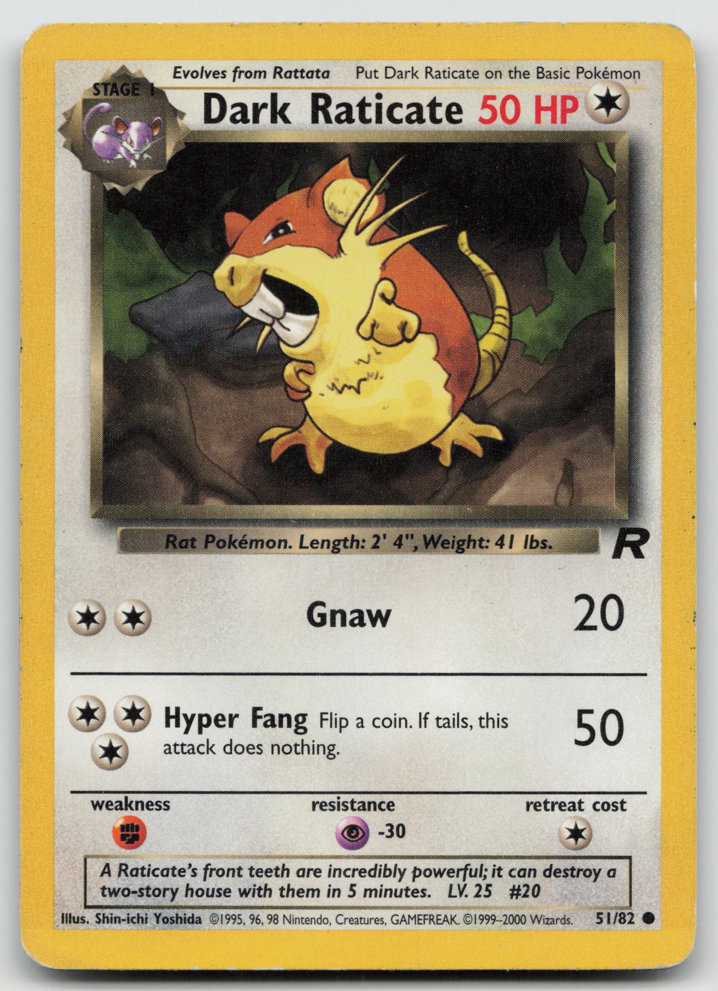 Dark Raticate Common Unlimited TR 51/82 MP