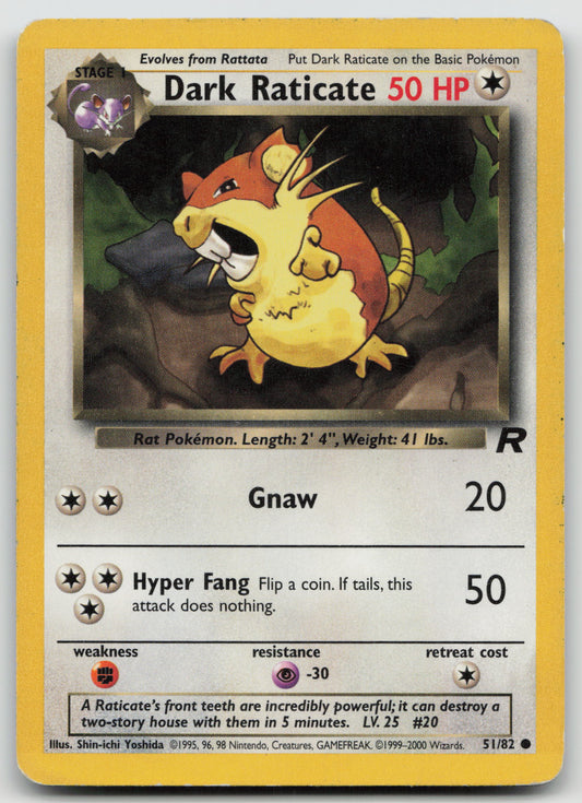 Dark Raticate Common Unlimited TR 51/82 MP