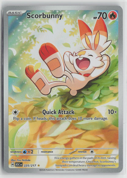 Scorbunny - Illustration Rare Holo ASC 225/217 NM