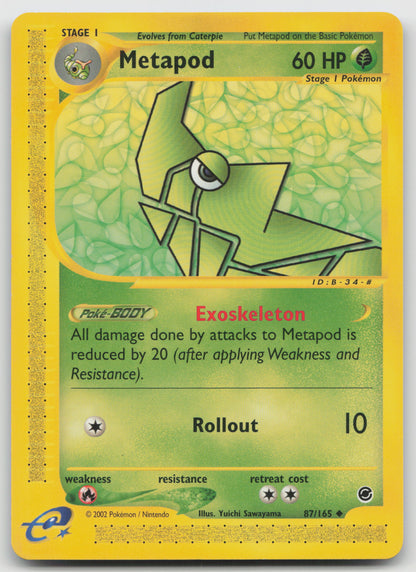 Metapod Uncommon Normal EX 087/165 LP