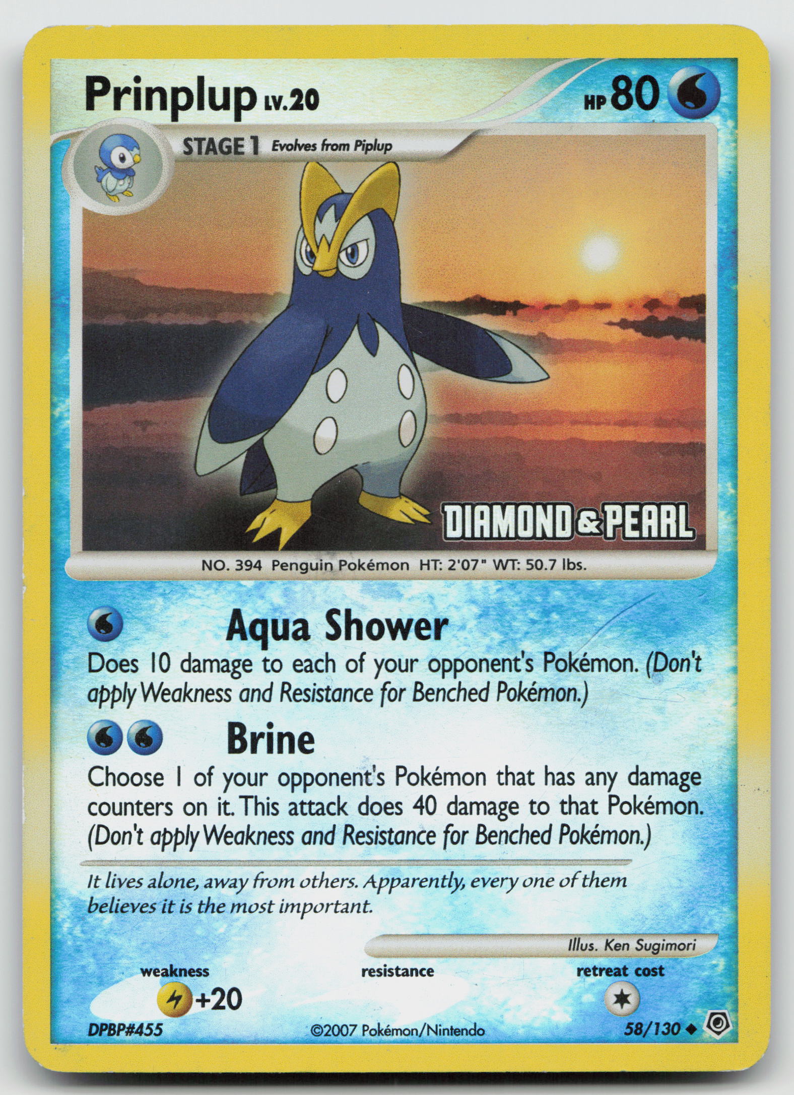 Prinplup - 58/130 [Diamond & Pearl] Promo Holo BKP 058/130 HP