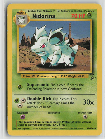 Nidorina Uncommon BS2 053/130 LP