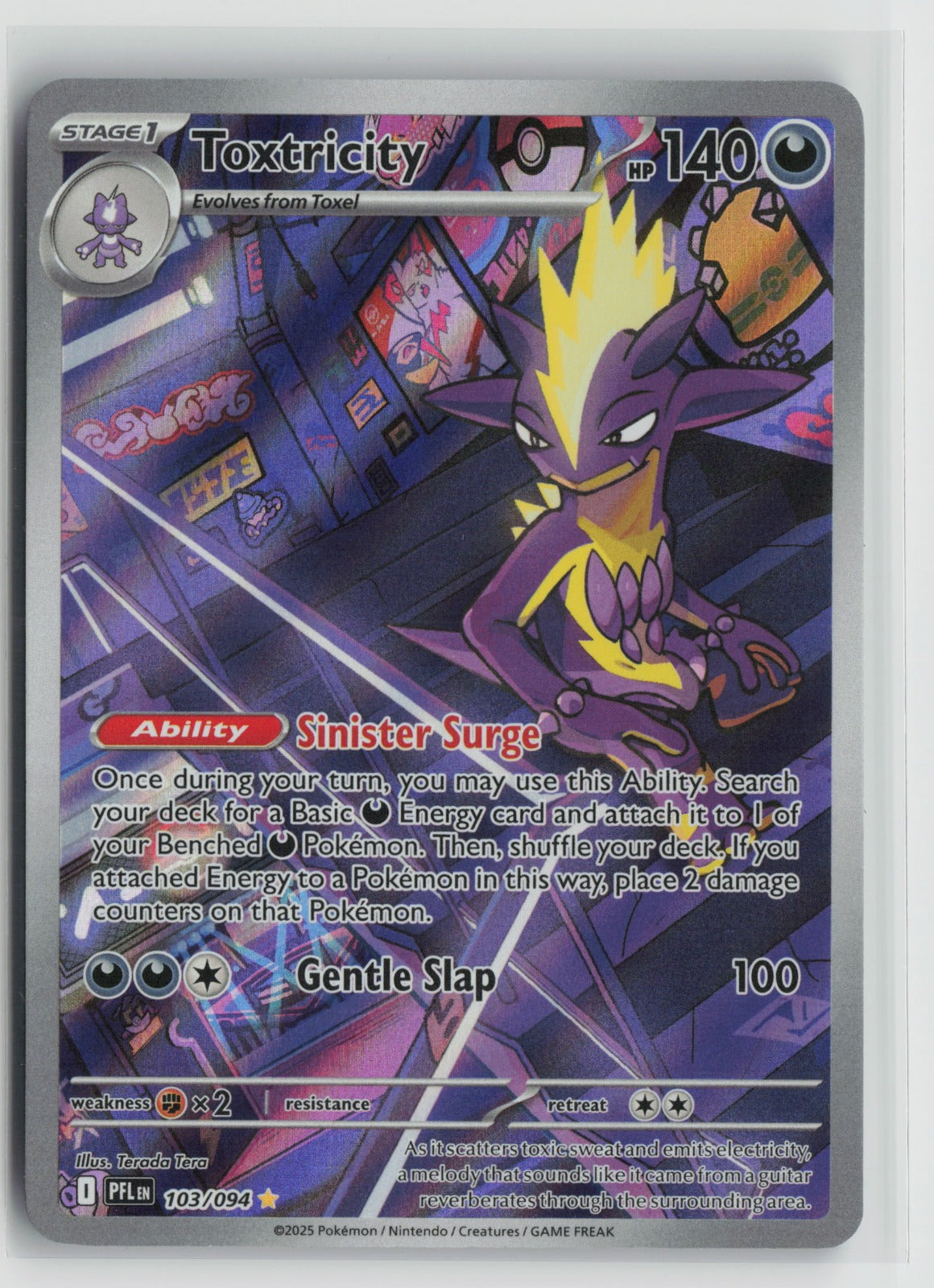 Toxtricity Illustration Rare Holo PFL 103/094 NM