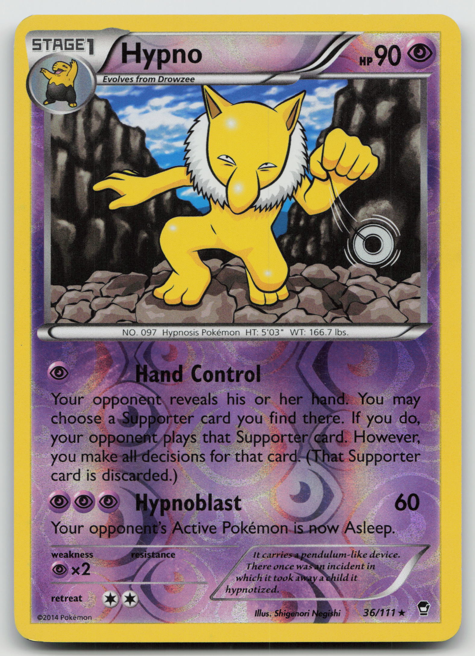 Hypno Rare Reverse Holo FFI 36/111 MP