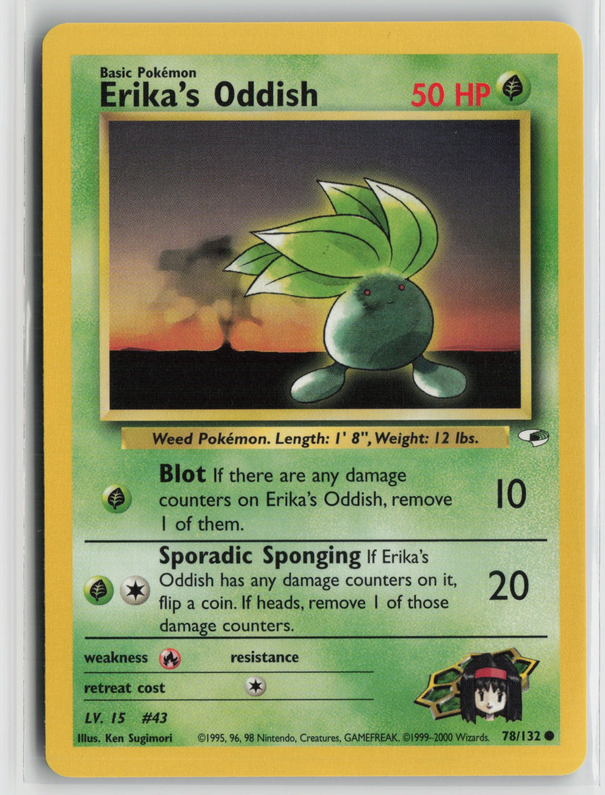 Erika's Oddish (78) Common Unlimited G1 078/132 NM