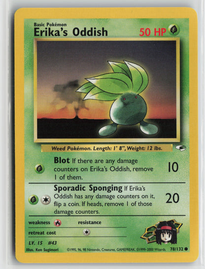 Erika's Oddish (78) Common Unlimited G1 078/132 NM