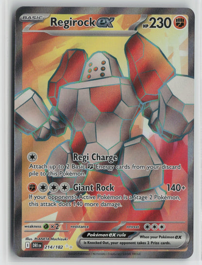 Regirock ex Ultra Rare Holo DRI 214/182 NM