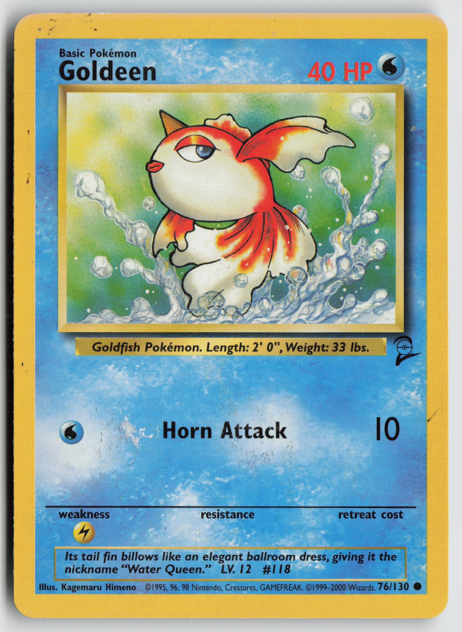 Goldeen Common Base Set 2 076/130 MP