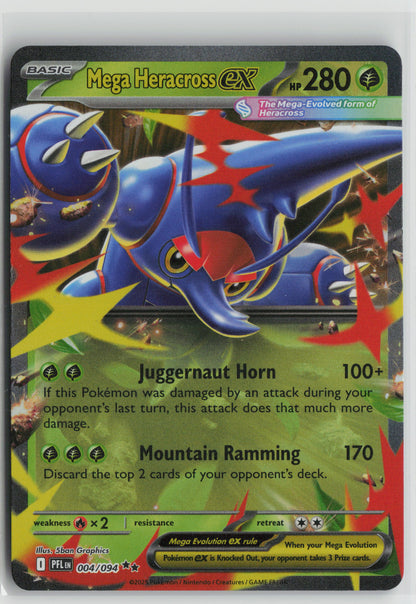 Mega Heracross ex - Double Rare ME02: Phantasmal Flames 004/094 NM