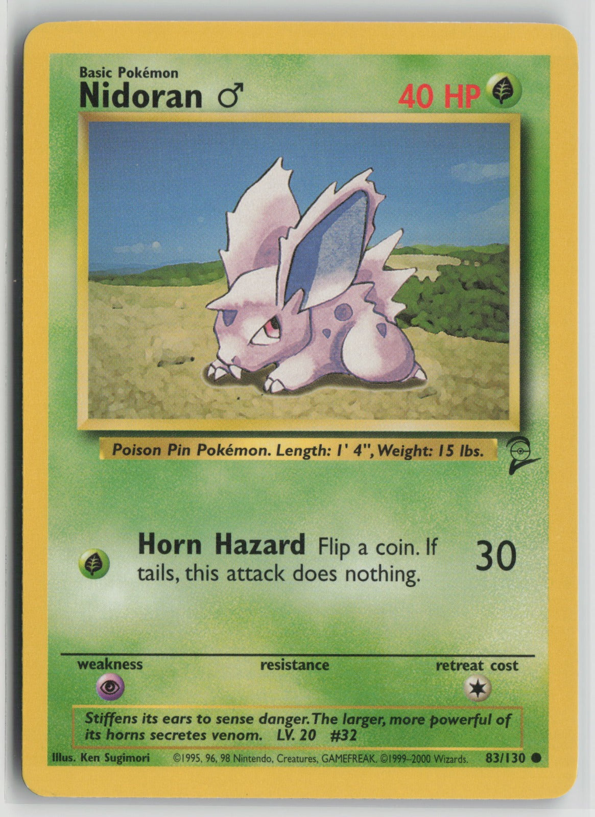Nidoran M Common BS2 083/130 LP